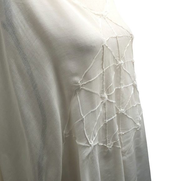 MAXSTUDIO CREAM LOOSE FIT SQUARE TOP GEOMETRIC DESIGN - Picture 8 of 16